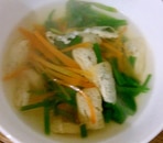 ニラ・にんじん・薄あげの中華スープ